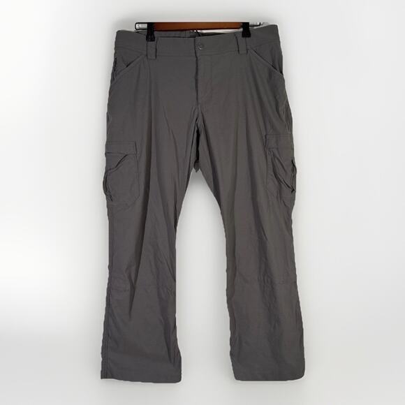 Duluth Trading Co Women's 14x28 Dry On The Fly Cargo Hiking Pants Gray - Picture 1 of 6